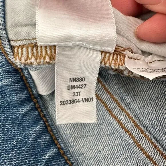 MADEWELL Women's The Tall '90s Straight Enmore Blue Wash Jean Jeans size 33T - Picture 4 of 13